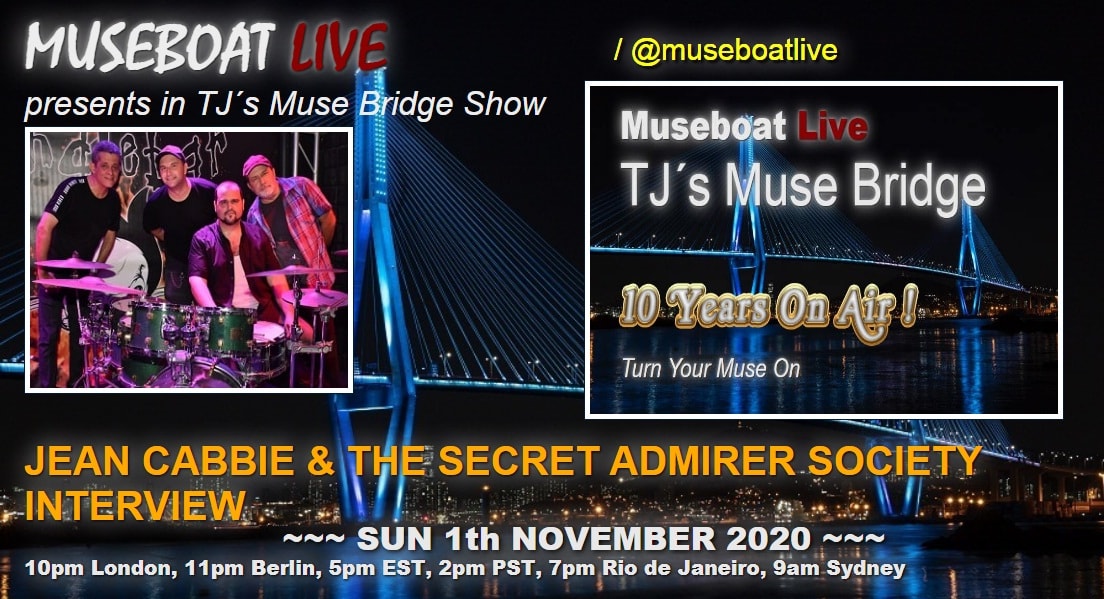 JEAN CABBIE & THE SECRET ADMIRER SOCIETY on Museboat LIve